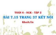 Bài 7.15 trang 37 Toán 6 Tập 2 Kết nối tri thức